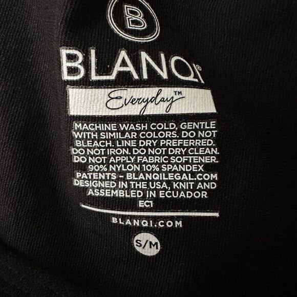 NWT Blanqi Womens Everday Cap Sleeve Dress Size S/M in Black Ruched Stretchy - Picture 10 of 12